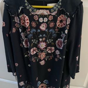 Cute Zara kids long-sleeved floral dress, age 7